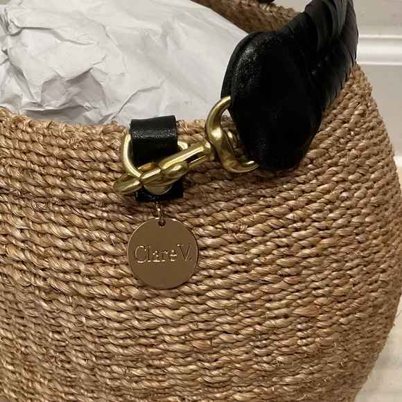 Clare V Pot de Miel with woven Black leather Strap - Picture 3 of 3